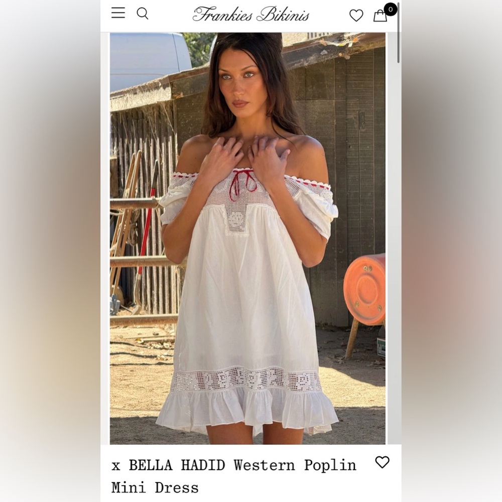 Frankies bikinis × BELLA HADID Western Poplin
Mini Dress
